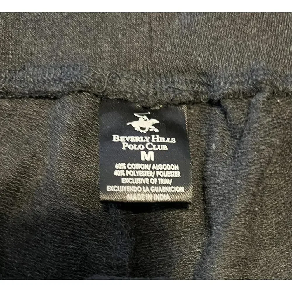 Beverly Hills Polo Club Men's Black Casual Sweatpants, Size Med